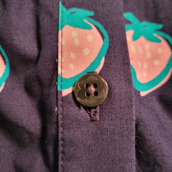 Draper James Navy Strawberry Print Midi Dress - Picture 8 of 16